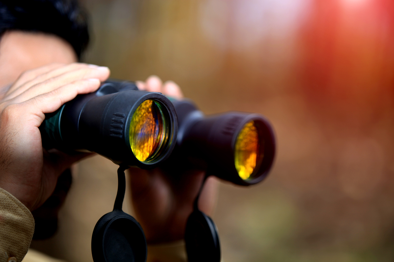 close up of binoculars