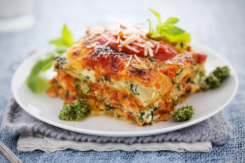 Lasagna with spinach, ricotta, red sauce, and parmesan cheese | lasagna around Lone Tree